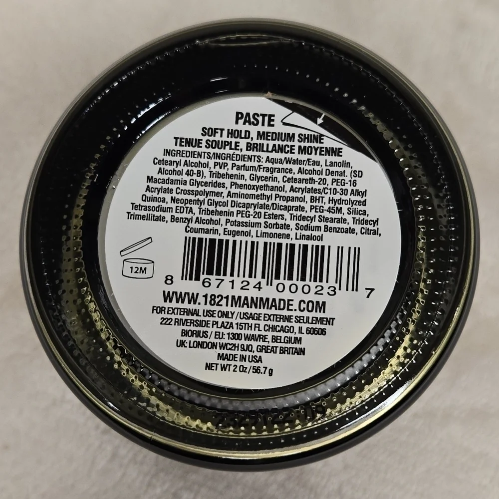 18.21 Man Made Hair Styling Paste Sweet Tobacco 2 oz